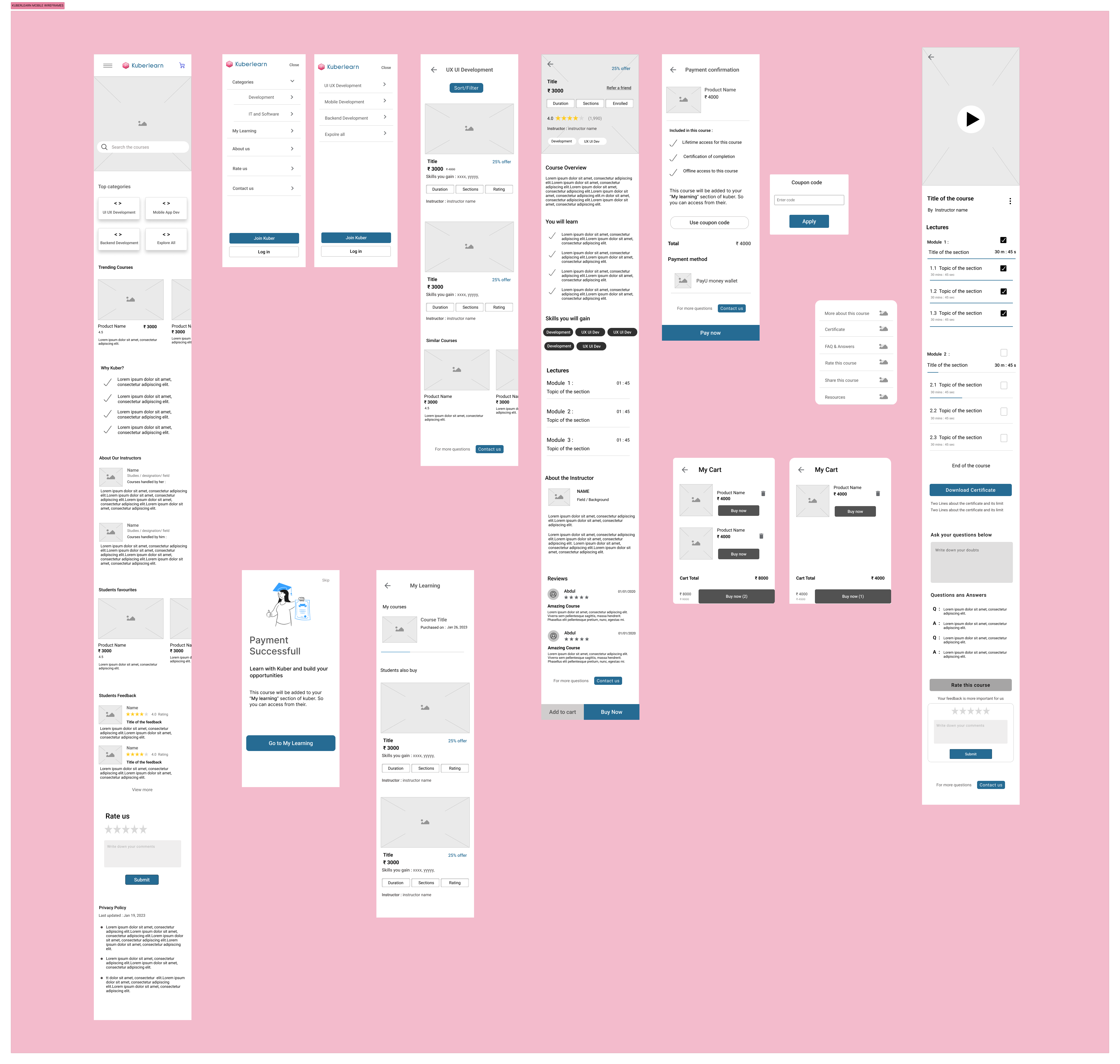 Wireframes deisgn